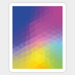 Low Poly Abstract Rainbow Gradient Seamless Pattern Sticker